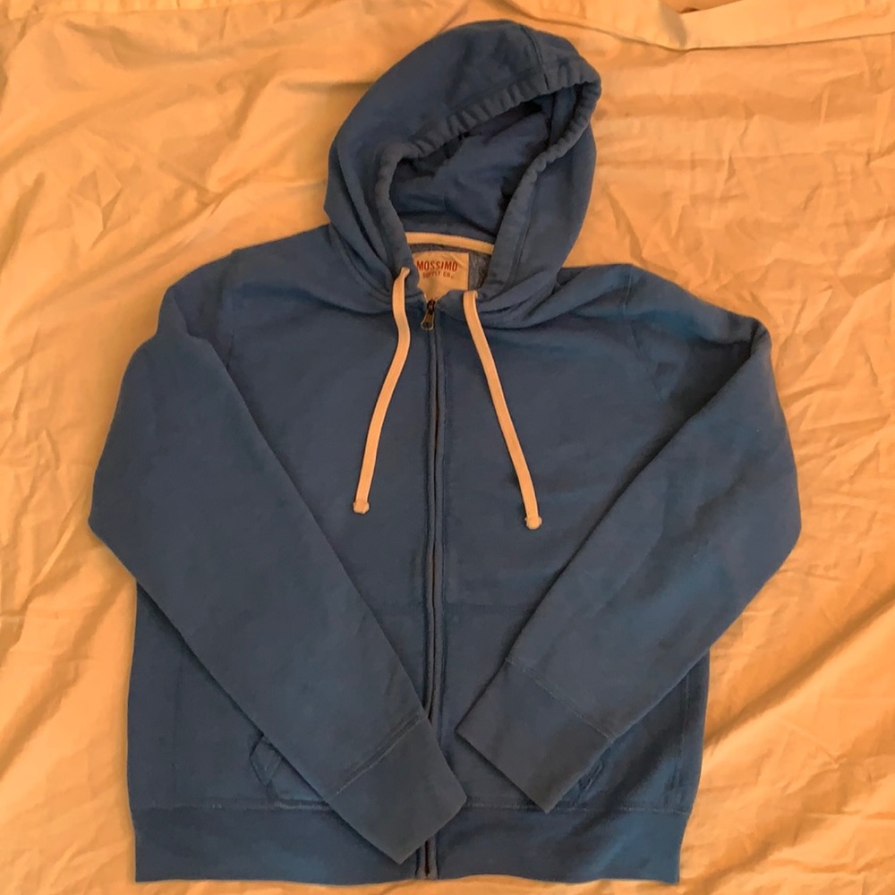 Blue zip up jacket